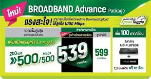 โปรเน็ตบ้าน ค่ายไหนดี AIS Broadband Advance Package