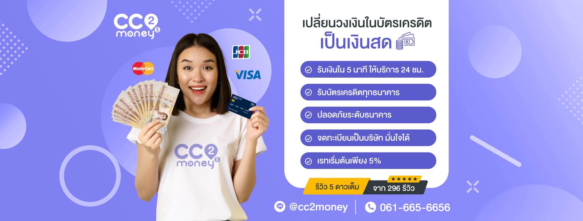 Cc2money รับรูดบัตรเครดิตเป็นเงินสด รับรูดบัตรเครดิต 
