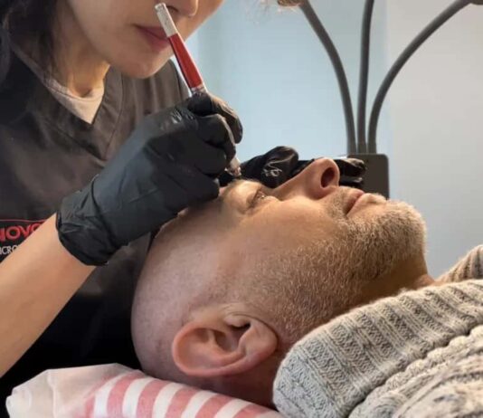 Where is a good men's eyebrow tattoo shop