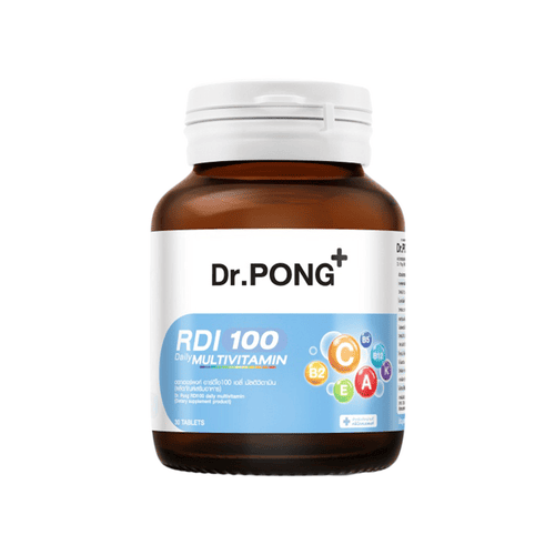 Dr.Pong RDI100 Daily Multivitamin วิตามินรวม เพิ่มสารอาหารบำรุงสมอง ร่างกายและผิวพรรณ