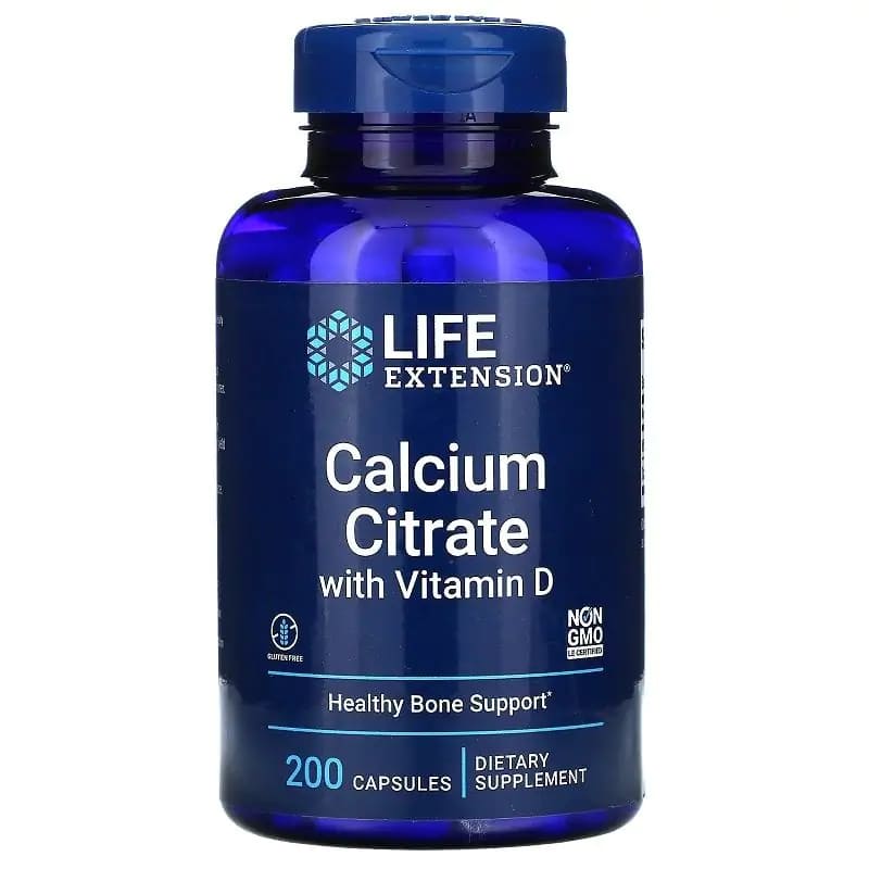LIFE EXTENSION Calcium Citrate with Vitamin D วิตามินดี เสริมกระดูก พร้อมกระตุ้นระบบเผาผลาญ