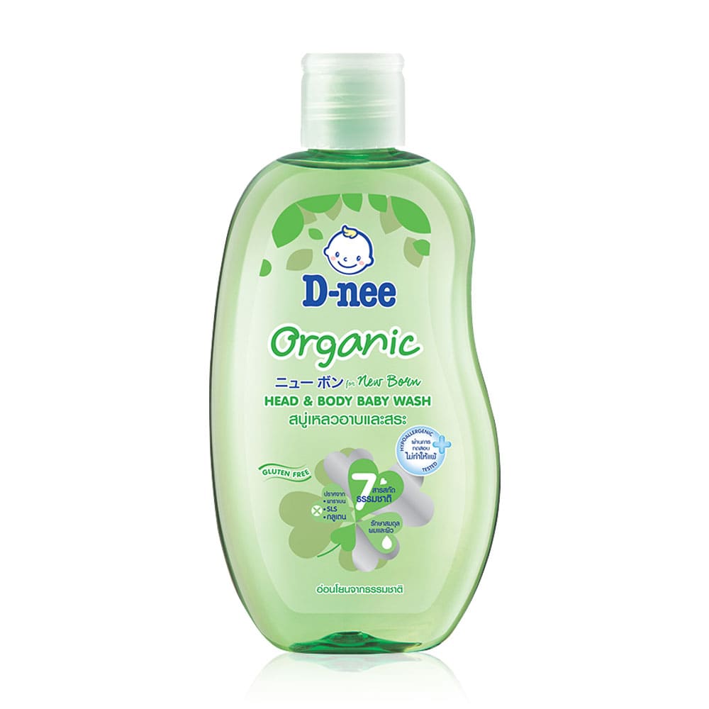 D-Nee Organic Head & Body Baby Wash ยาสระผมเด็ก สูตรปราศจากสารก่อเกิดการระคายเคือง